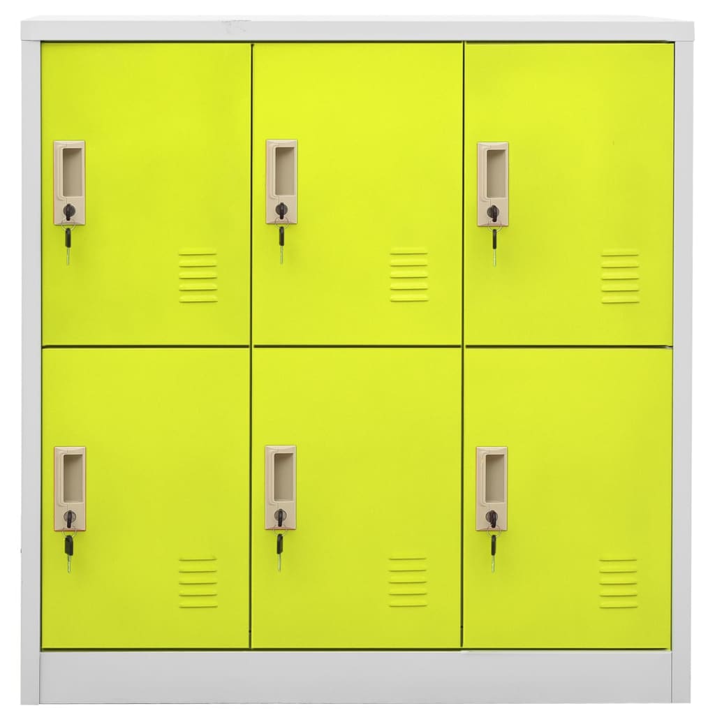 Lockerkasten 2 st 90x45x92,5 cm staal lichtgrijs en groen is nu te koop bij PeponiXL, paradijselijk wonen!
