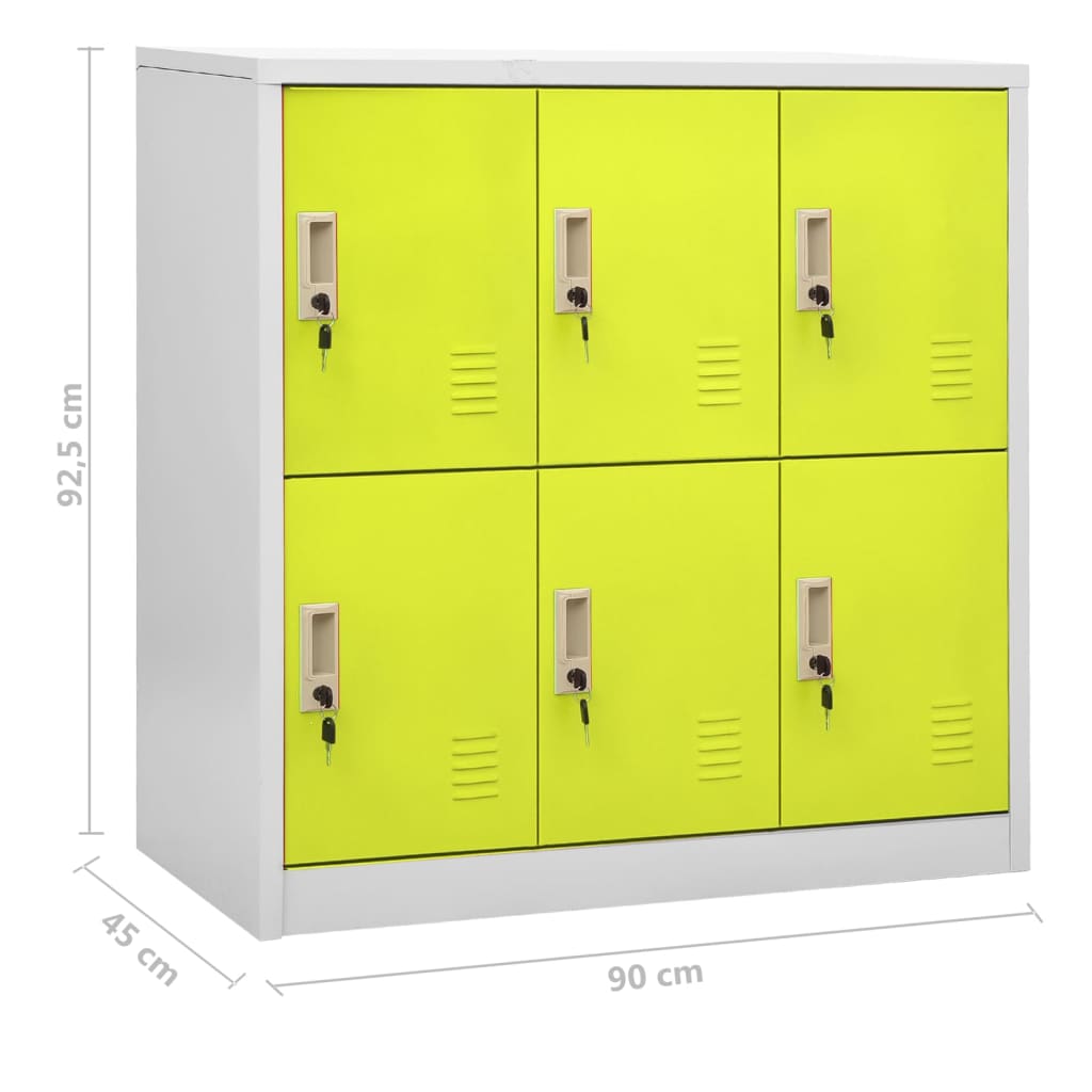 Lockerkasten 2 st 90x45x92,5 cm staal lichtgrijs en groen is nu te koop bij PeponiXL, paradijselijk wonen!