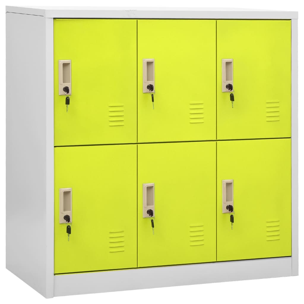 Lockerkasten 5 st 90x45x92,5 cm staal lichtgrijs en groen is nu te koop bij PeponiXL, paradijselijk wonen!