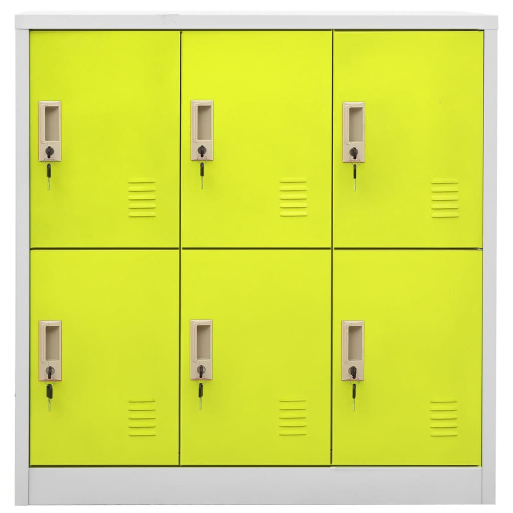 Lockerkasten 5 st 90x45x92,5 cm staal lichtgrijs en groen is nu te koop bij PeponiXL, paradijselijk wonen!