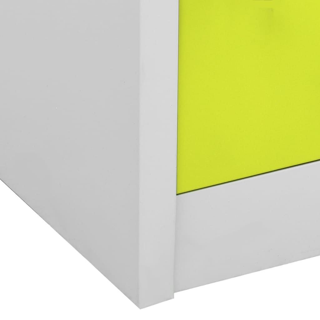 Lockerkasten 5 st 90x45x92,5 cm staal lichtgrijs en groen is nu te koop bij PeponiXL, paradijselijk wonen!