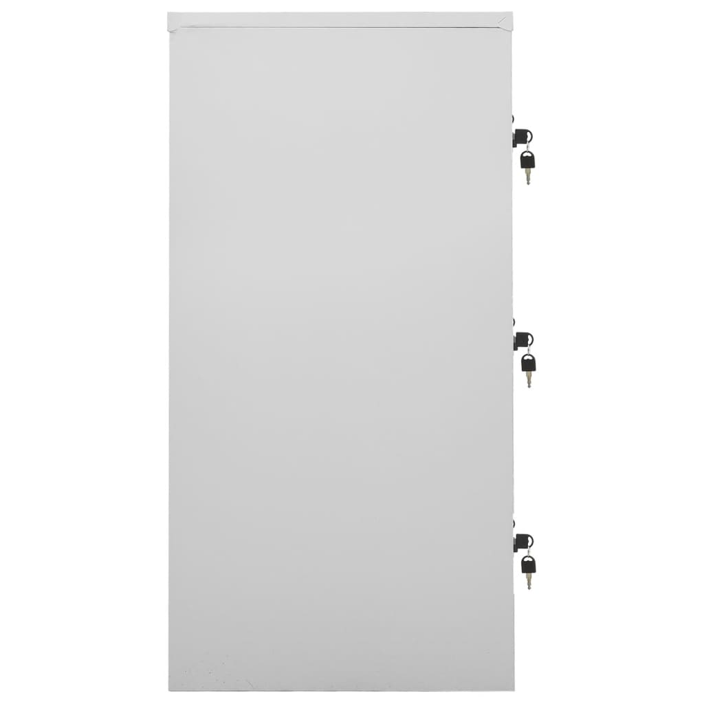 Lockerkasten 2 st 90x45x92,5 cm staal lichtgrijs en rood is nu te koop bij PeponiXL, paradijselijk wonen!