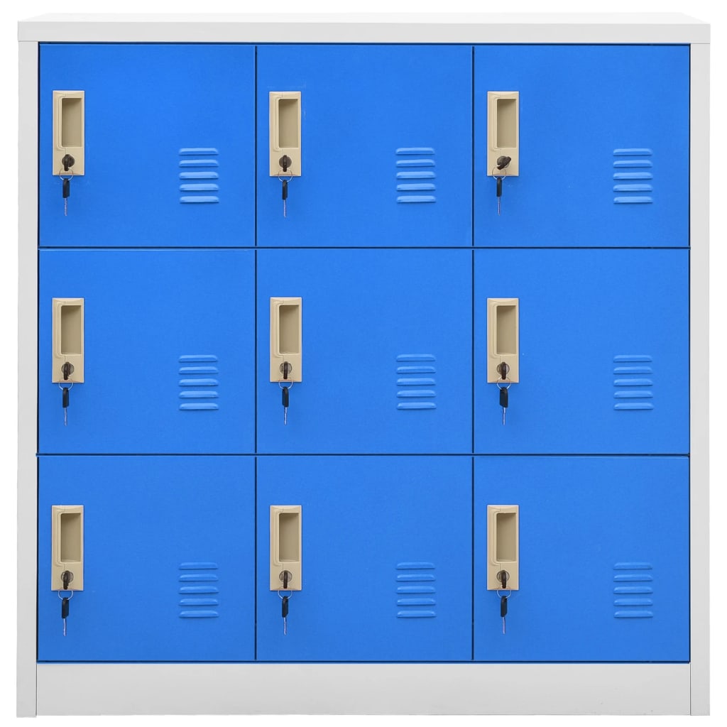 Lockerkasten 5 st 90x45x92,5 cm staal lichtgrijs en blauw is nu te koop bij PeponiXL, paradijselijk wonen!