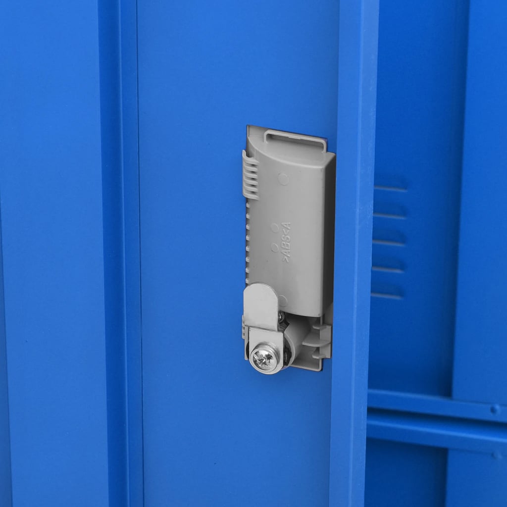 Lockerkasten 5 st 90x45x92,5 cm staal lichtgrijs en blauw is nu te koop bij PeponiXL, paradijselijk wonen!