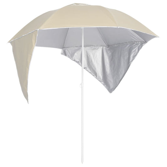Strandparasol met zijwanden 215 cm zandkleurig is nu te koop bij PeponiXL, paradijselijk wonen!