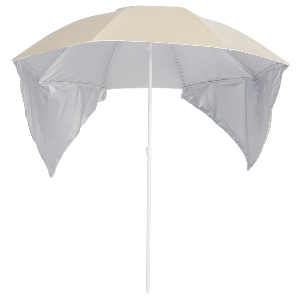 Strandparasol met zijwanden 215 cm zandkleurig is nu te koop bij PeponiXL, paradijselijk wonen!