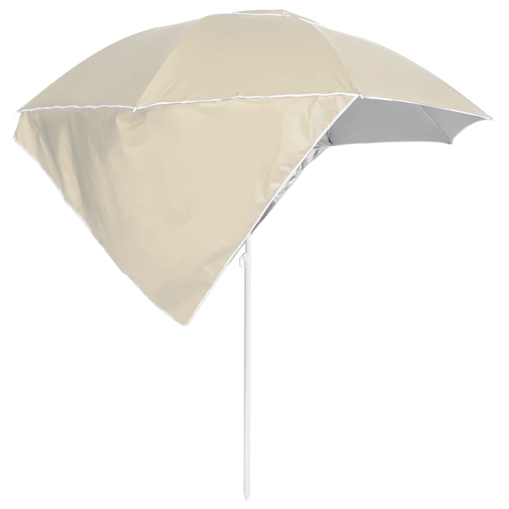 Strandparasol met zijwanden 215 cm zandkleurig is nu te koop bij PeponiXL, paradijselijk wonen!