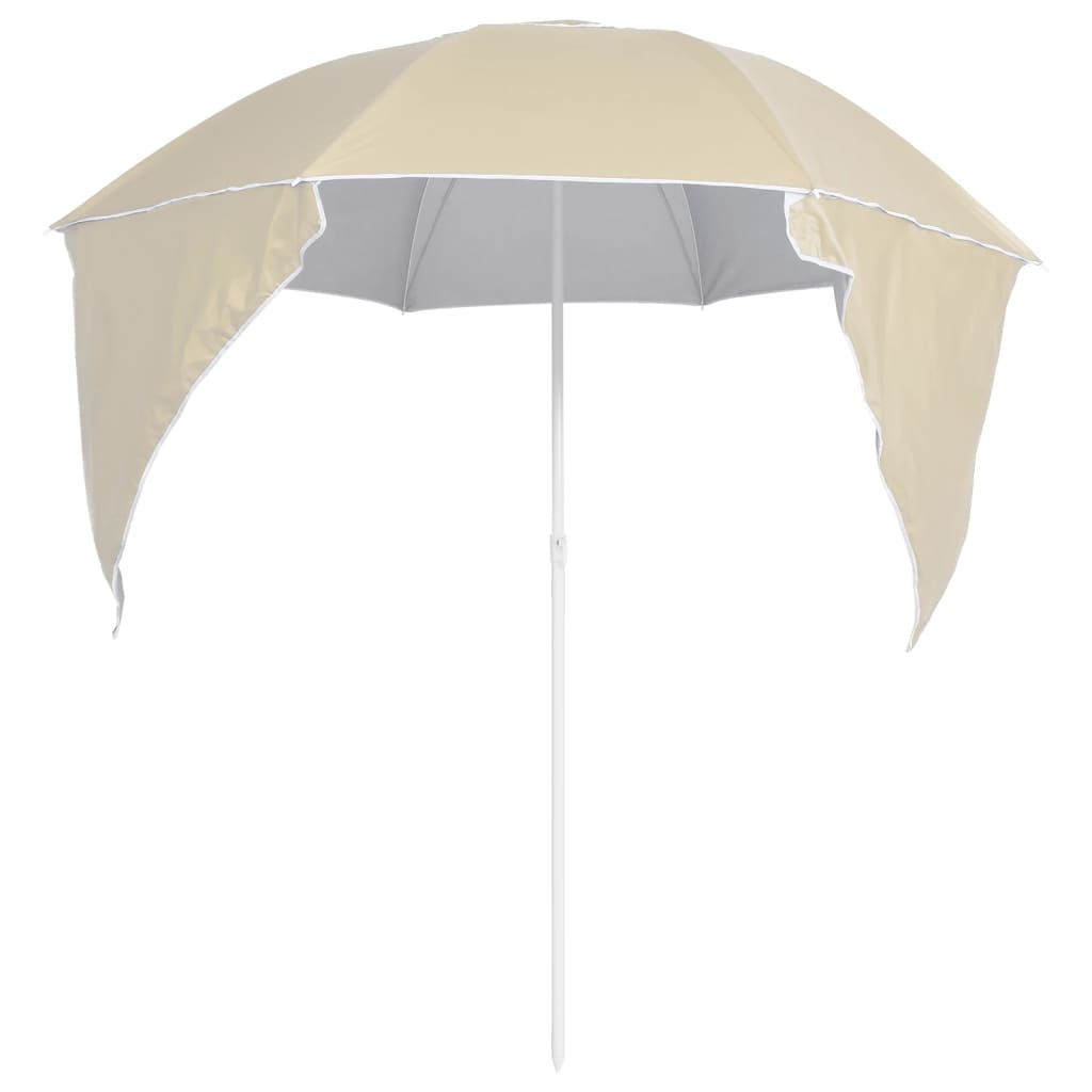 Strandparasol met zijwanden 215 cm zandkleurig is nu te koop bij PeponiXL, paradijselijk wonen!