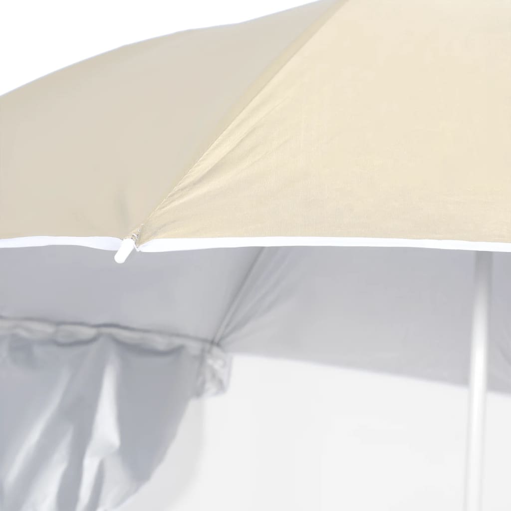 Strandparasol met zijwanden 215 cm zandkleurig is nu te koop bij PeponiXL, paradijselijk wonen!