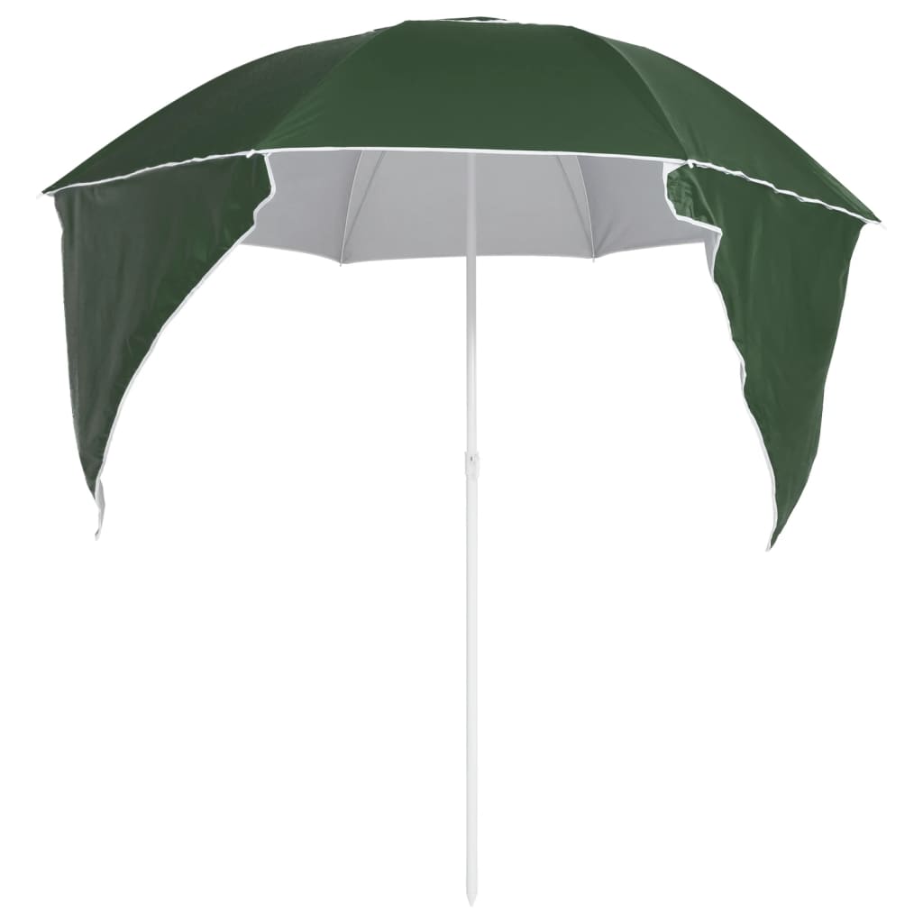 Strandparasol met zijwanden 215 cm groen is nu te koop bij PeponiXL, paradijselijk wonen!
