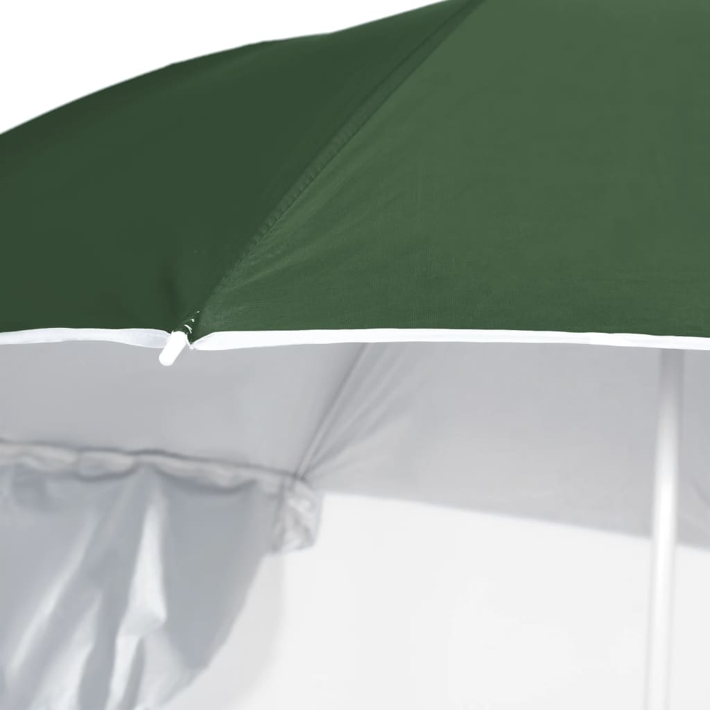 Strandparasol met zijwanden 215 cm groen is nu te koop bij PeponiXL, paradijselijk wonen!