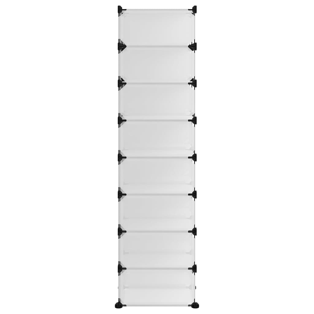 Schoenenrek 93x36,5x140 cm polypropeen transparant is nu te koop bij PeponiXL, paradijselijk wonen!