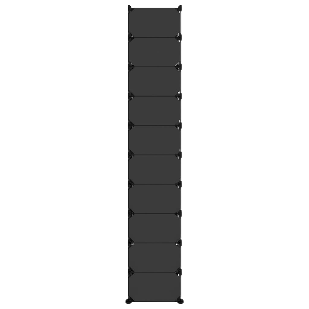Schoenenrek 44x32x174 cm polypropeen zwart is nu te koop bij PeponiXL, paradijselijk wonen!
