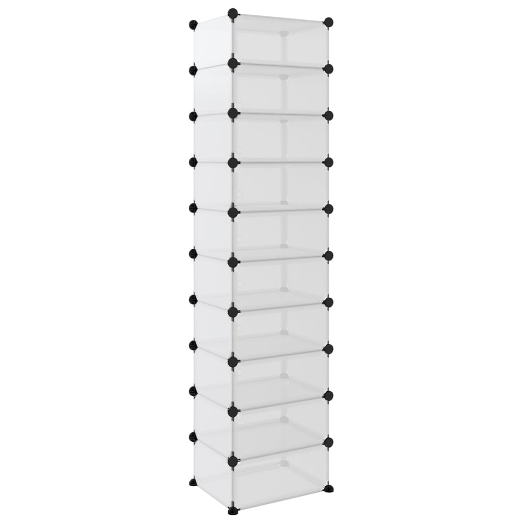 Schoenenrek 44x32x174 cm polypropeen transparant is nu te koop bij PeponiXL, paradijselijk wonen!