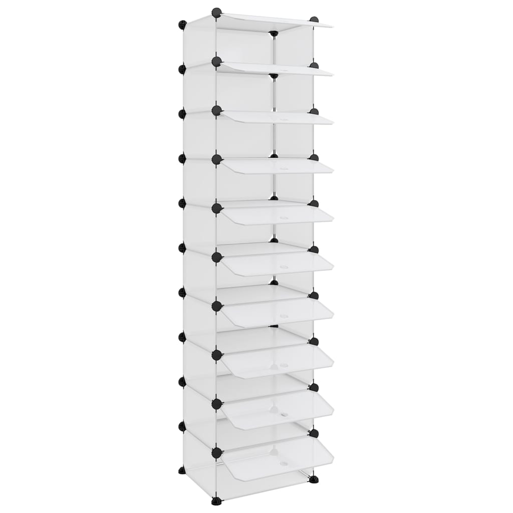 Schoenenrek 44x32x174 cm polypropeen transparant is nu te koop bij PeponiXL, paradijselijk wonen!
