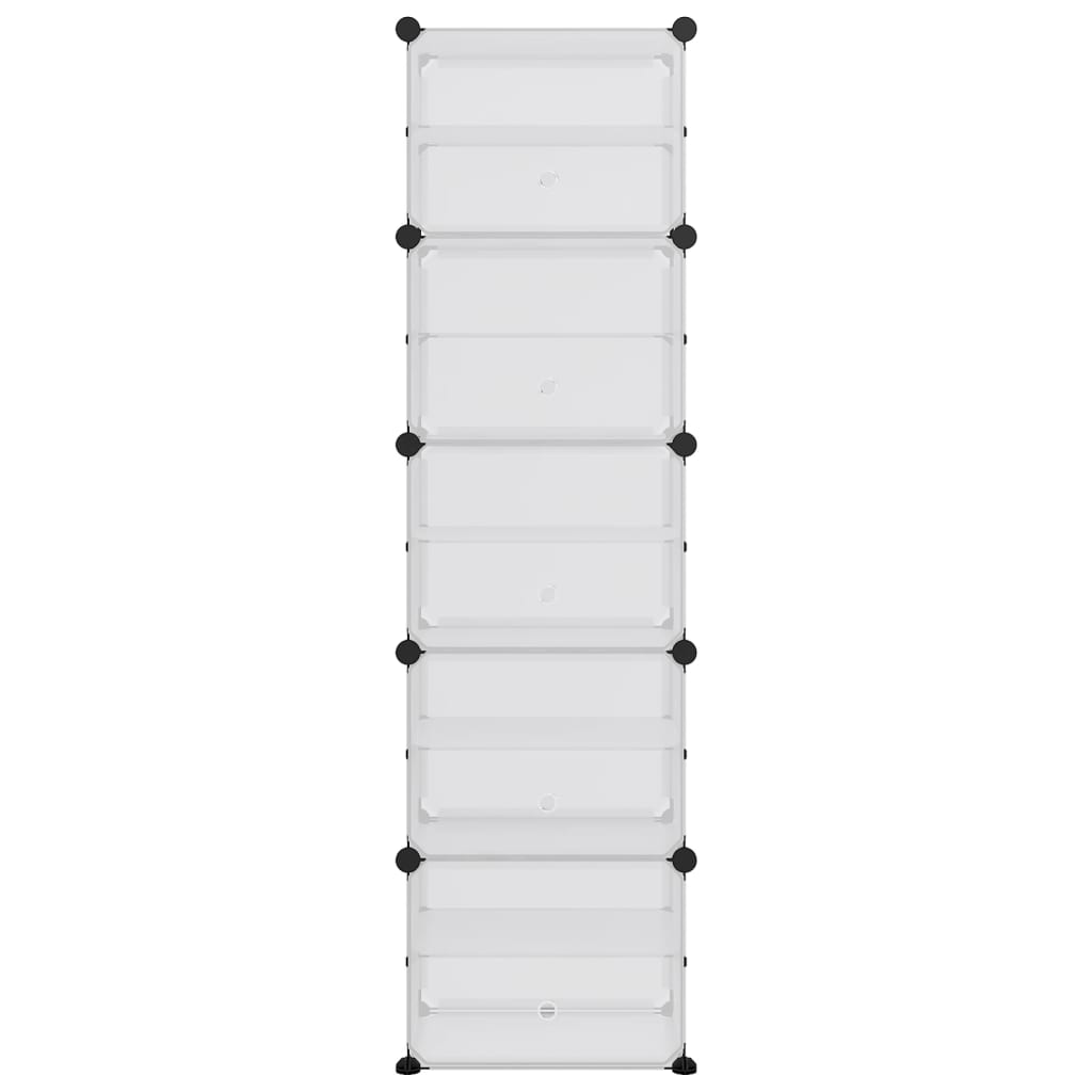 Schoenenrek 44x31,5x153,5 cm polypropeen transparant is nu te koop bij PeponiXL, paradijselijk wonen!