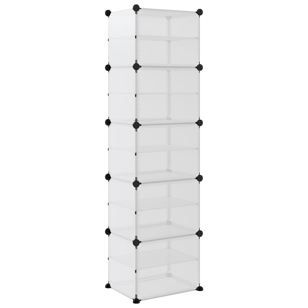 Schoenenrek 44x31,5x153,5 cm polypropeen transparant is nu te koop bij PeponiXL, paradijselijk wonen!