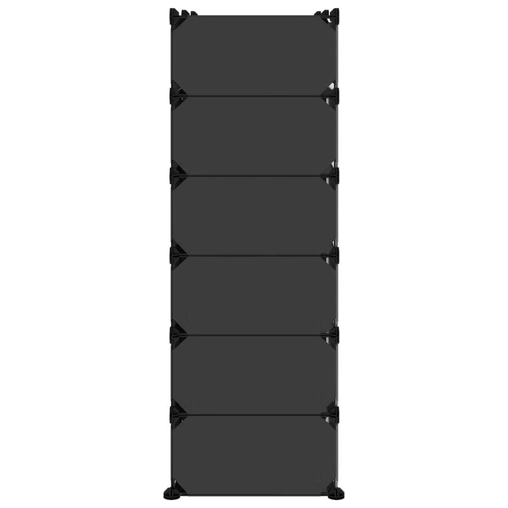 Schoenenrek 94,5x36,5x106 cm polypropeen zwart is nu te koop bij PeponiXL, paradijselijk wonen!