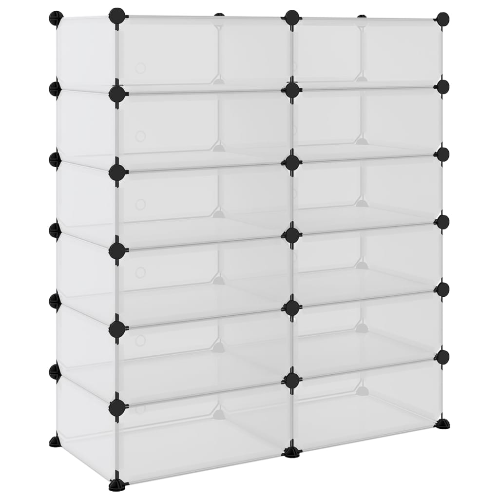 Schoenenrek 94,5x36,5x106 cm polypropeen transparant is nu te koop bij PeponiXL, paradijselijk wonen!