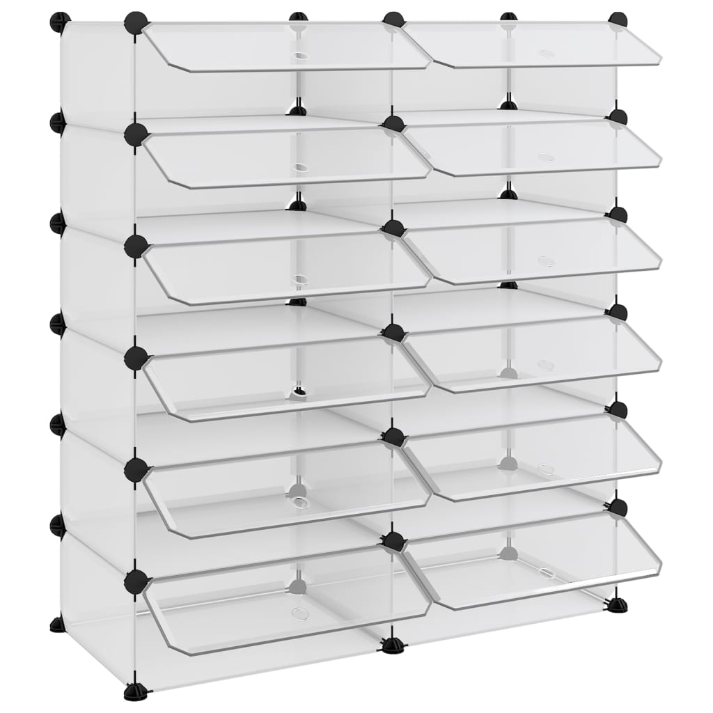 Schoenenrek 94,5x36,5x106 cm polypropeen transparant is nu te koop bij PeponiXL, paradijselijk wonen!