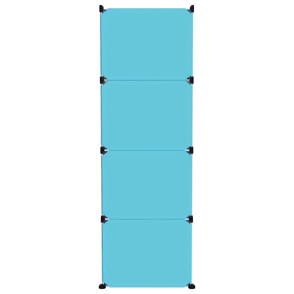 Kinderopbergmeubel met 12 vakken polypropeen blauw is nu te koop bij PeponiXL, paradijselijk wonen!