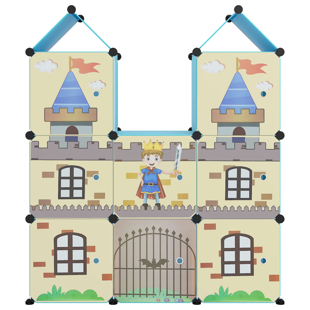 Kinderopbergmeubel met 8 vakken polypropeen blauw is nu te koop bij PeponiXL, paradijselijk wonen!