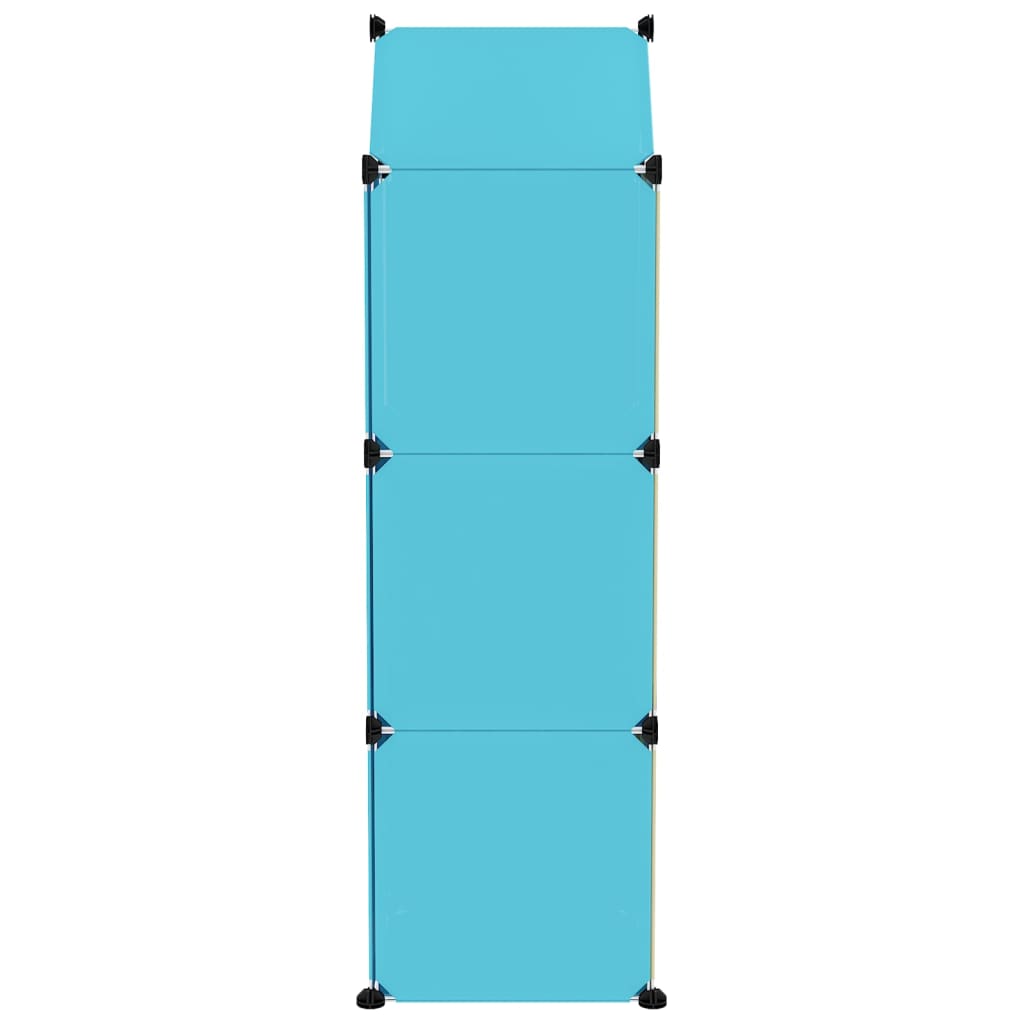 Kinderopbergmeubel met 8 vakken polypropeen blauw is nu te koop bij PeponiXL, paradijselijk wonen!
