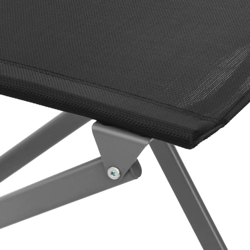 Tuinstoelen inklapbaar 4 st staal en textileen zwart is nu te koop bij PeponiXL, paradijselijk wonen!