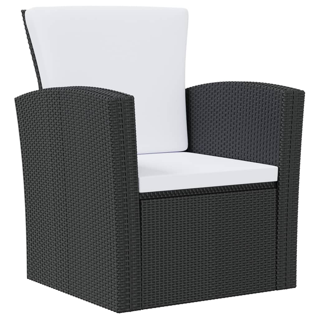 8-delige Loungeset met kussens poly rattan zwart is nu te koop bij PeponiXL, paradijselijk wonen!