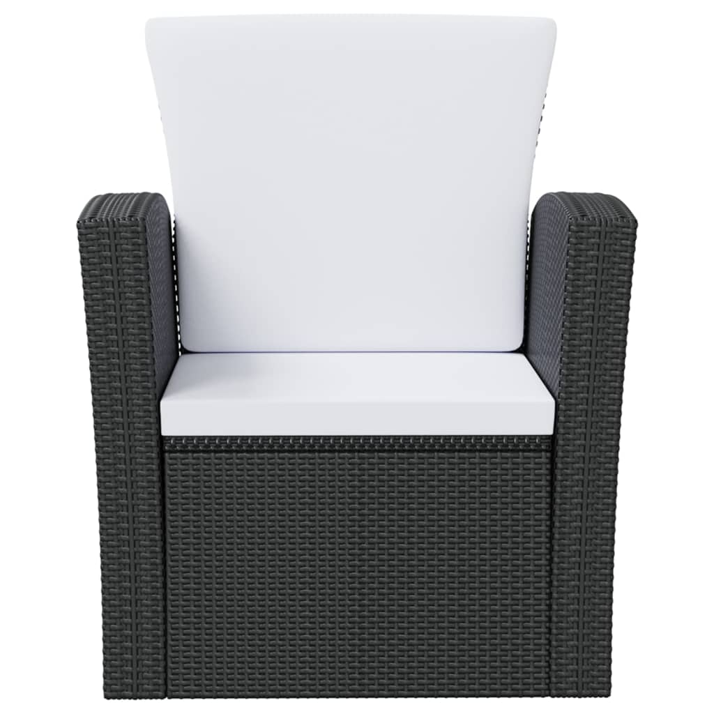 8-delige Loungeset met kussens poly rattan zwart is nu te koop bij PeponiXL, paradijselijk wonen!