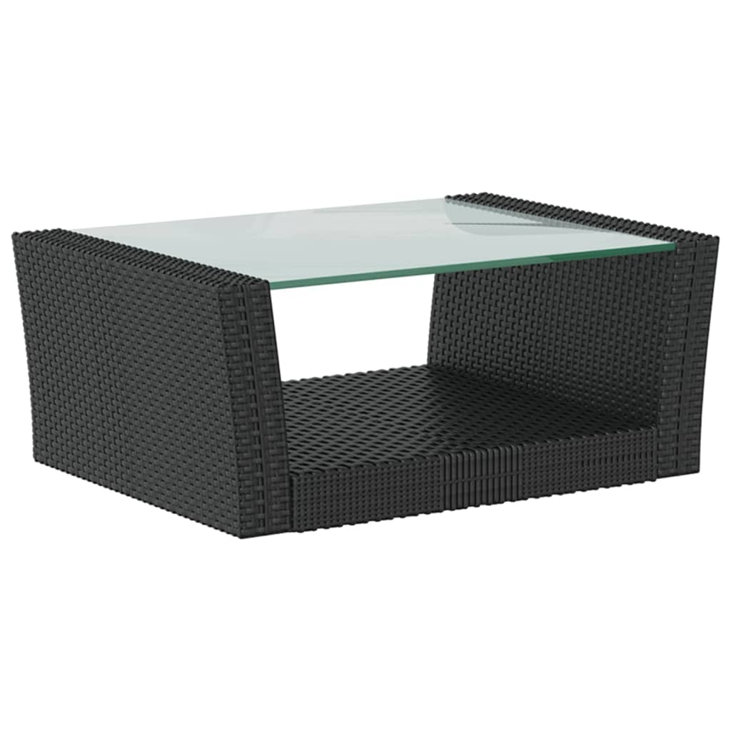 8-delige Loungeset met kussens poly rattan zwart is nu te koop bij PeponiXL, paradijselijk wonen!