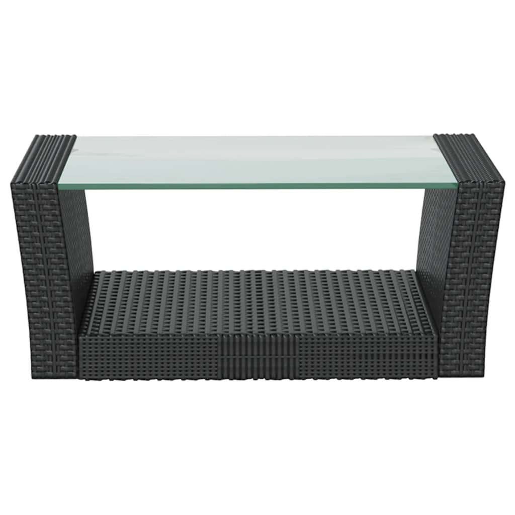 8-delige Loungeset met kussens poly rattan zwart is nu te koop bij PeponiXL, paradijselijk wonen!