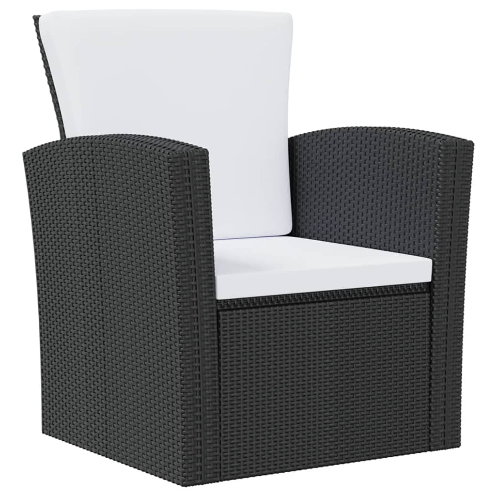 16-delige Loungeset met kussens poly rattan zwart is nu te koop bij PeponiXL, paradijselijk wonen!