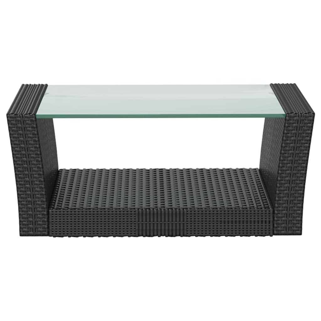 16-delige Loungeset met kussens poly rattan zwart is nu te koop bij PeponiXL, paradijselijk wonen!