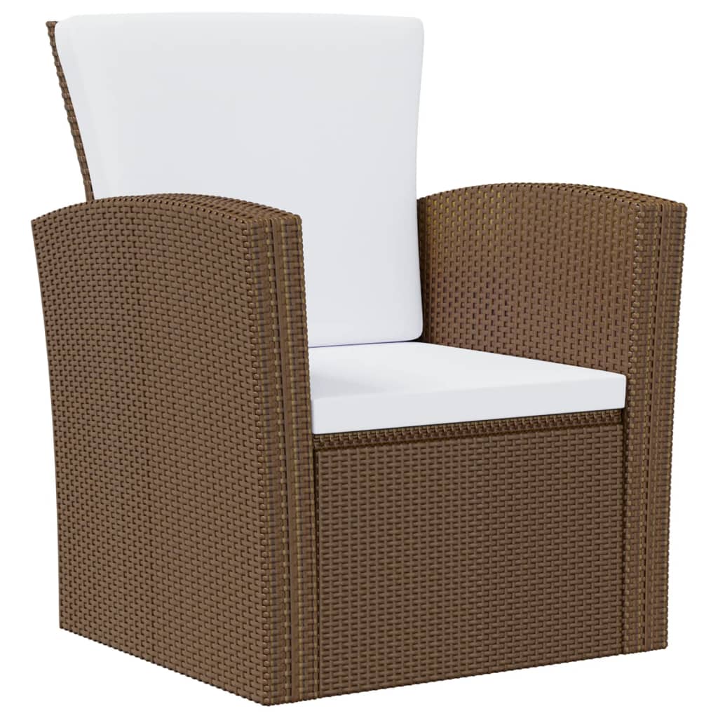 8-delige Loungeset met kussens poly rattan bruin is nu te koop bij PeponiXL, paradijselijk wonen!
