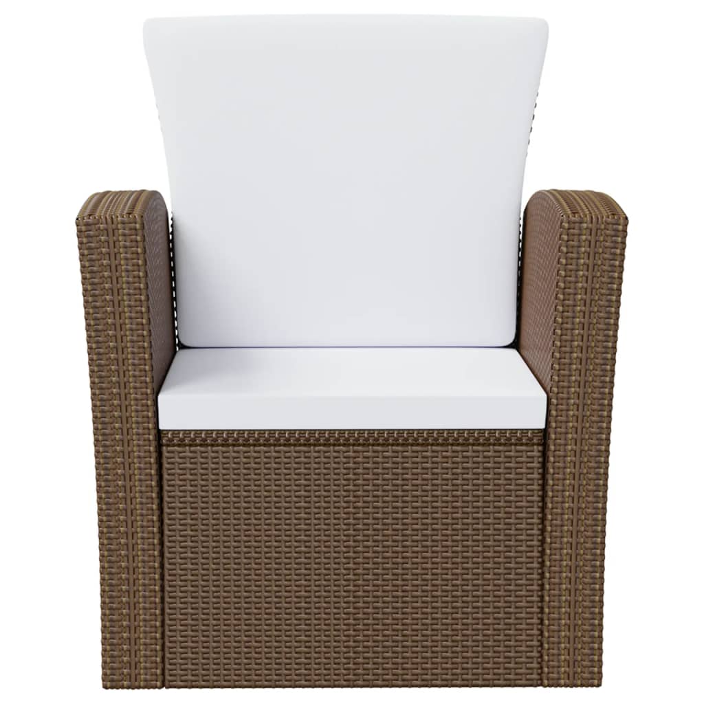 8-delige Loungeset met kussens poly rattan bruin is nu te koop bij PeponiXL, paradijselijk wonen!