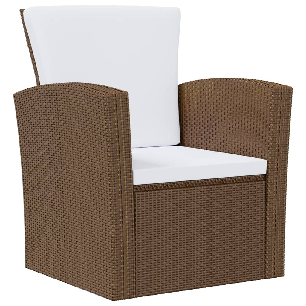16-delige Loungeset met kussens poly rattan bruin is nu te koop bij PeponiXL, paradijselijk wonen!