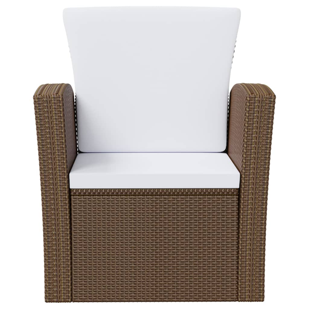 16-delige Loungeset met kussens poly rattan bruin is nu te koop bij PeponiXL, paradijselijk wonen!