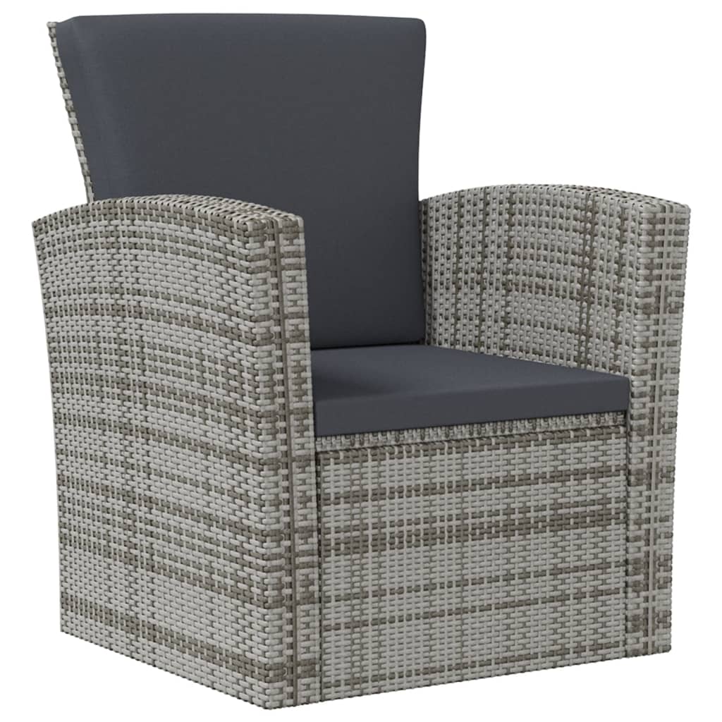 8-delige Loungeset met kussens poly rattan grijs is nu te koop bij PeponiXL, paradijselijk wonen!