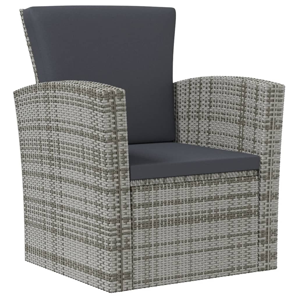 16-delige Loungeset met kussens poly rattan grijs is nu te koop bij PeponiXL, paradijselijk wonen!