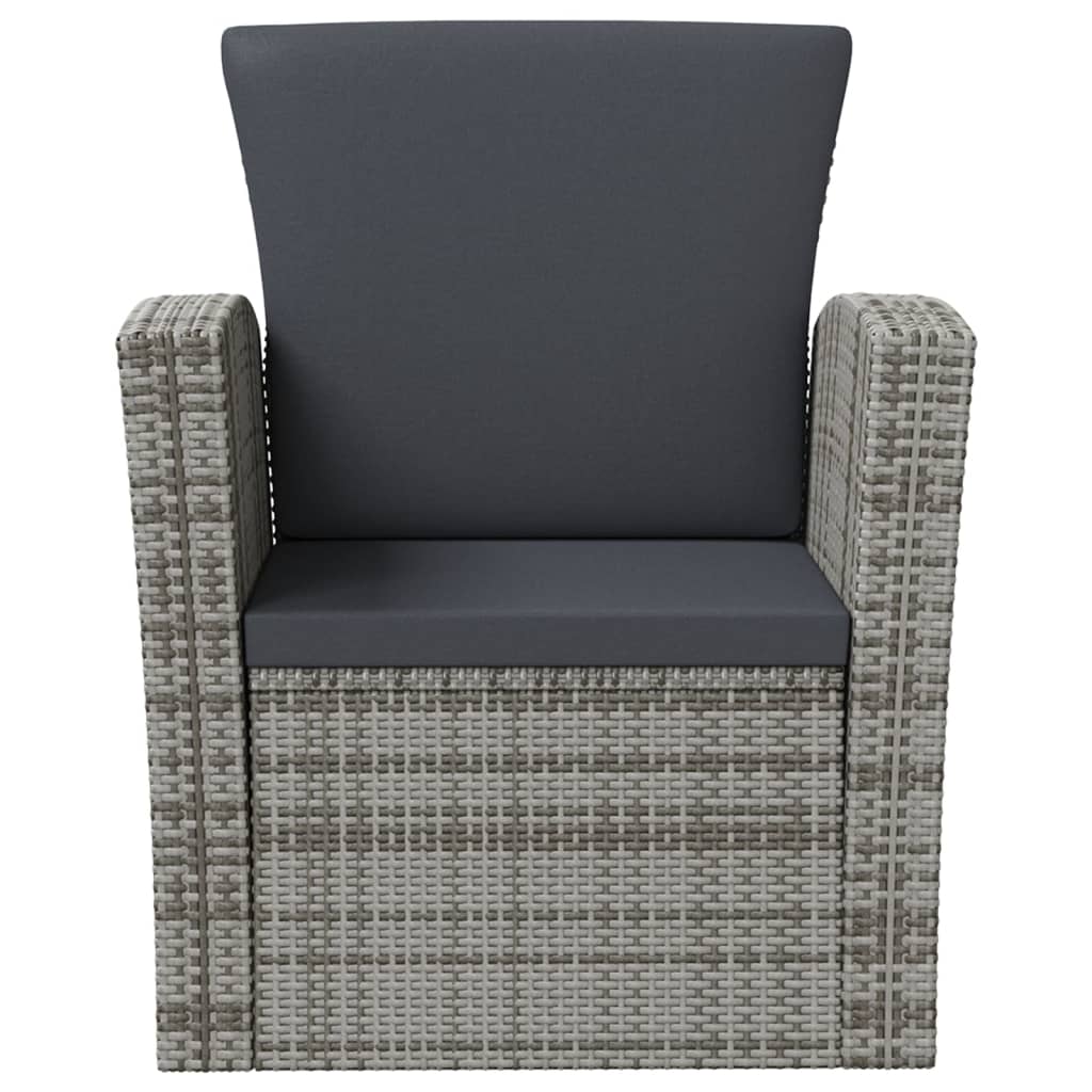 16-delige Loungeset met kussens poly rattan grijs is nu te koop bij PeponiXL, paradijselijk wonen!