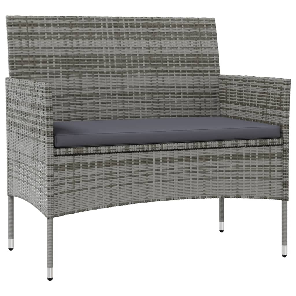 8-delige Loungeset met kussens poly rattan grijs is nu te koop bij PeponiXL, paradijselijk wonen!