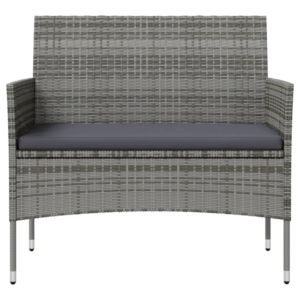 8-delige Loungeset met kussens poly rattan grijs is nu te koop bij PeponiXL, paradijselijk wonen!