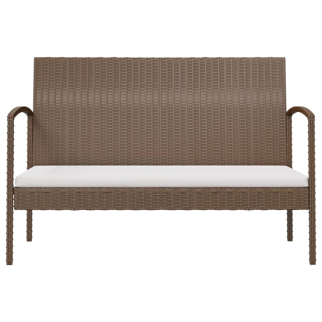 8-delige Loungeset met kussens poly rattan bruin is nu te koop bij PeponiXL, paradijselijk wonen!