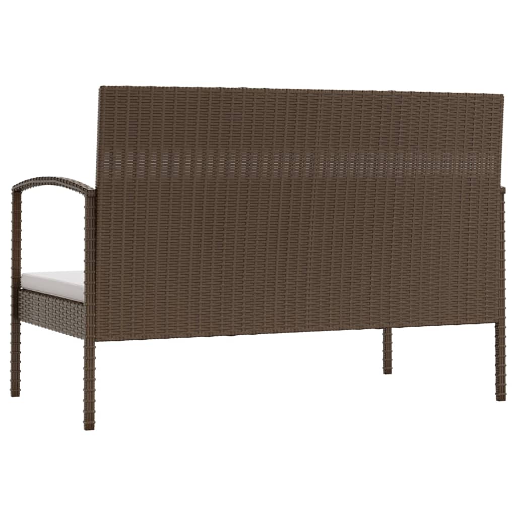 8-delige Loungeset met kussens poly rattan bruin is nu te koop bij PeponiXL, paradijselijk wonen!