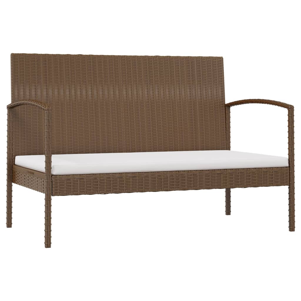 16-delige Loungeset met kussens poly rattan bruin is nu te koop bij PeponiXL, paradijselijk wonen!