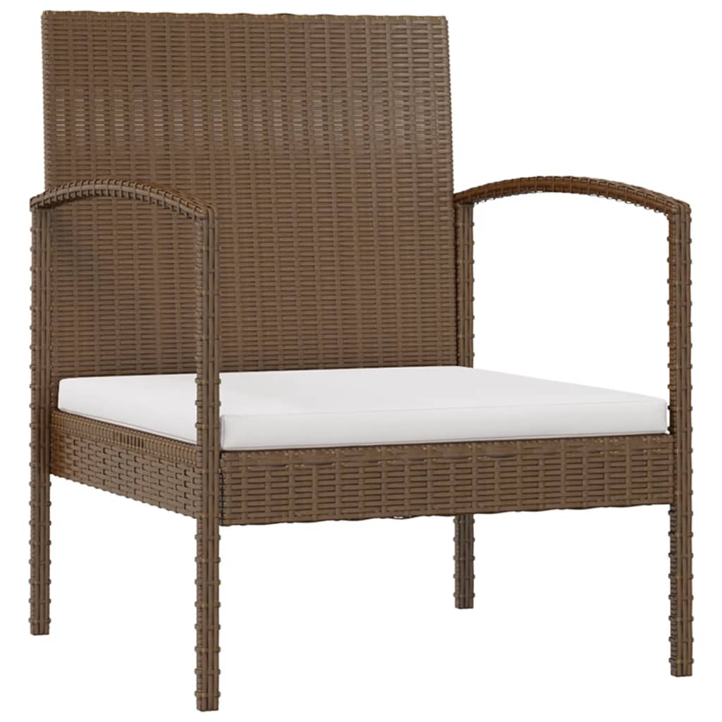 16-delige Loungeset met kussens poly rattan bruin is nu te koop bij PeponiXL, paradijselijk wonen!