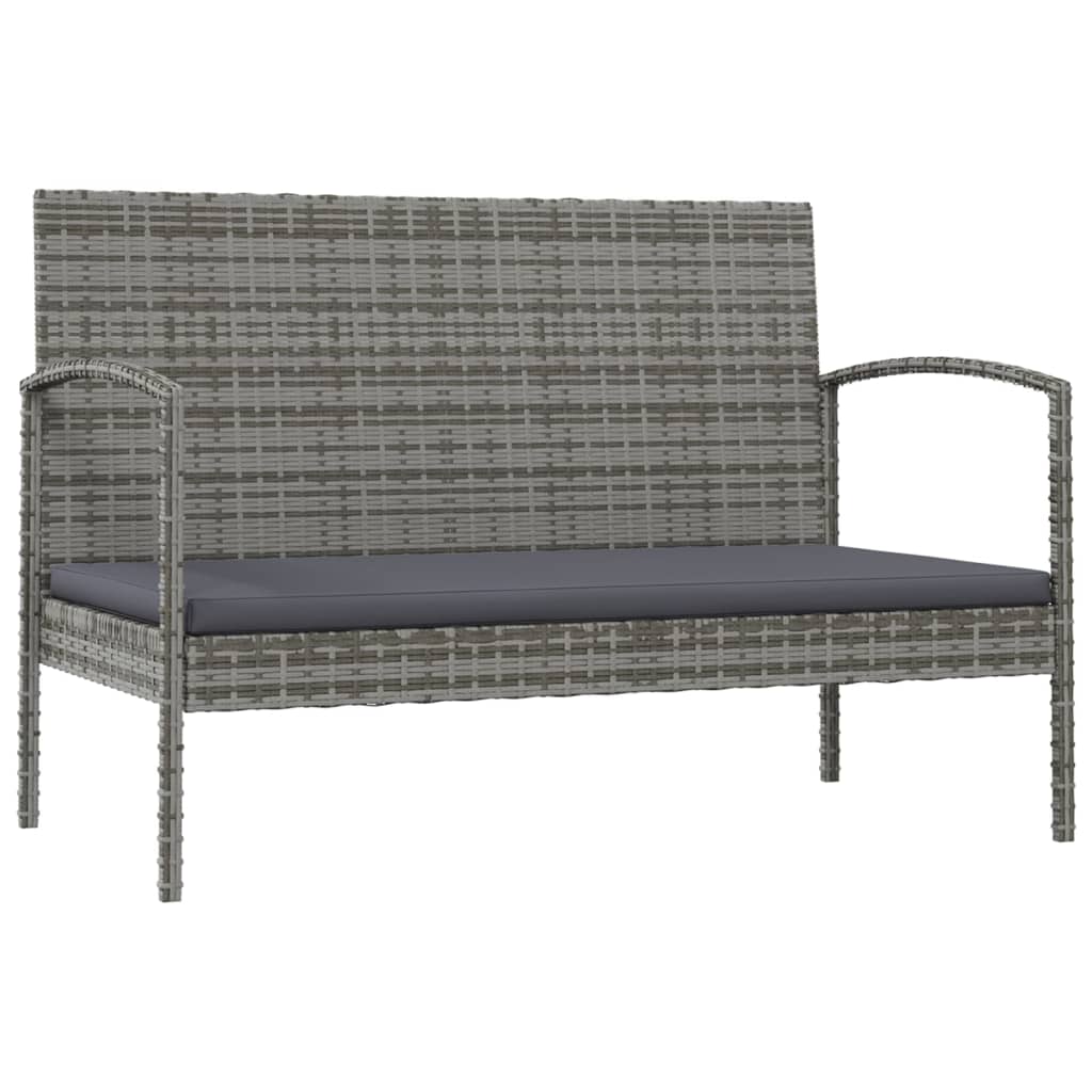 8-delige Loungeset met kussens poly rattan grijs is nu te koop bij PeponiXL, paradijselijk wonen!