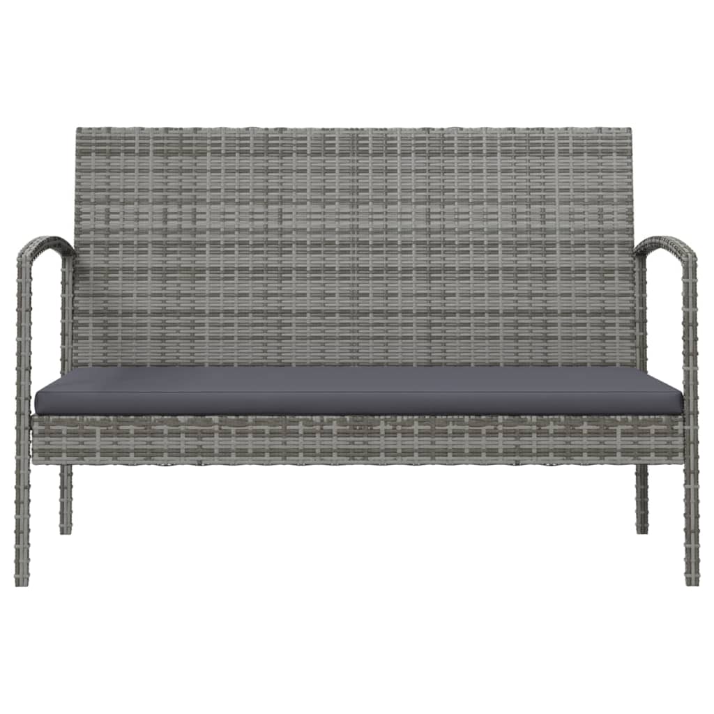 8-delige Loungeset met kussens poly rattan grijs is nu te koop bij PeponiXL, paradijselijk wonen!