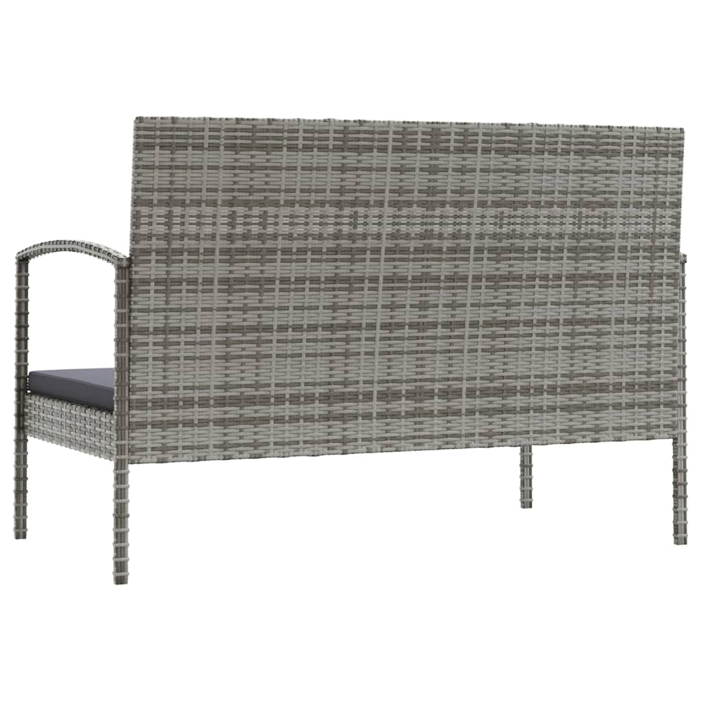 8-delige Loungeset met kussens poly rattan grijs is nu te koop bij PeponiXL, paradijselijk wonen!